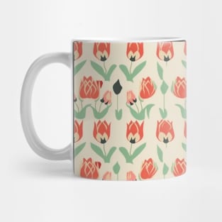 Tulips Flower Seamless Pattern V3 Mug